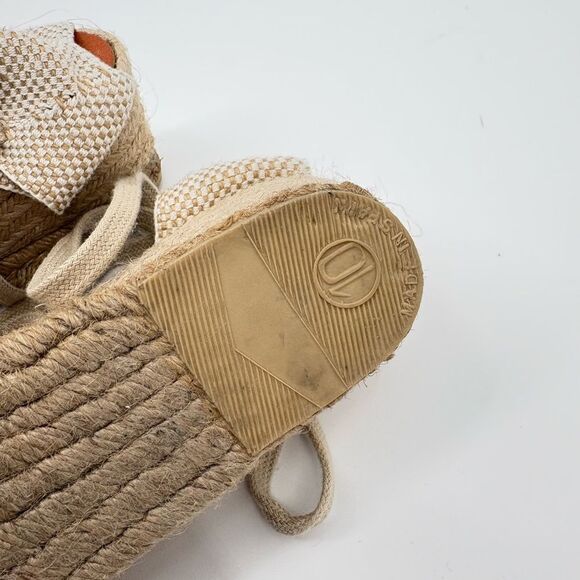 Andre Assous Red and Orange Espadrilles with Jute Sole - Picture 6 of 7